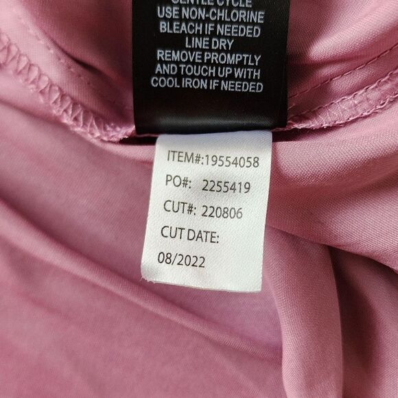 Torrid 3X Pink Satin Blouse Top NWT Plus Size 22/24 Long Sleeve Shirred Waist - Picture 5 of 7